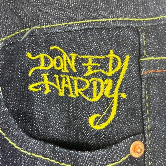 Ed Hardy X Christian Audigier Jeans Womens Size 30 Tattoo You Rhinestone Vintage - Picture 6 of 14